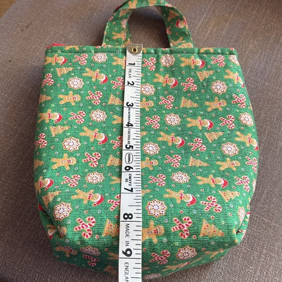 Gingerbread gift bag.  Reusable handmade - Picture 2 of 6